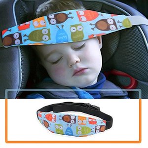 lot 301721 image: Head Support for Stroller Car Seat - Head Band Strap Headrest for Sleeping Traveling for Toddler Kids Children Child Baby Infant