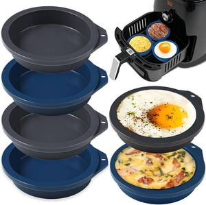 lot 301735 image: Webake 4 inch Silicone Air Fryer Egg Mold for Baking, Nonstick Microwave Egg Molds Mini Pancake, Muffin Top Pan, BPA Free Set of 6