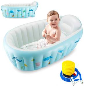 lot 401622 image: PandaEar Inflatable Baby Bathtub, Portable Travel Bath Tub with Air Pump
