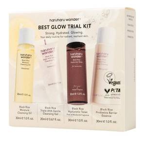 lot 401639 image: haruharu wonder Best Glow Trial Kit, Skin care Starter Set, Travel Size