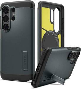 lot 401659 image: Spigen for Galaxy S26 Ultra Case, Tough Armor MagFit Kickstand Compatible with MagSafe Military-Grade Protection - Abyss Green
