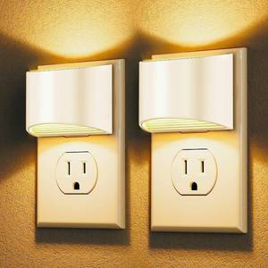 lot 401670 image: Night Lights Plug Into Wall, 2 Pack, 3000K, Auto OnOff, White