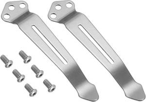 lot 401676 image: HARFINGTON 2Set Deep Carry Pocket Clip 420 Stainless Steel Blackening White