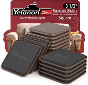 lot 401684 image: Furniture Sliders for Carpet 20 PCS 3.5 Furniture Moving Pads
