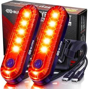 lot 401687 image: BLITZU Bike Tail Light, 2 Pack USB-C Rechargeable LED Bicycle Rear Lights