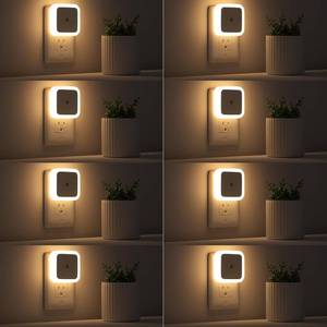 lot 401697 image: Night Light, Night Lights Plug into Wall 8-Pack, Nightlight Plug in Night Light, Dusk to Dawn Night Lamp Led (Warm White)