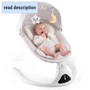 lot 101788 image: Electric Baby Swing with Remote Control,5 Speeds&Portable&Cozy(0-12M,Grey)