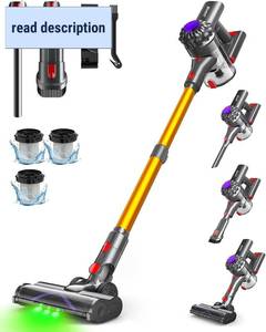 lot 401703 image: Retails for $150 Cordless Stick Vacuum Cleaners for Home, 500W 45KPA 45Min Stick Vacuum