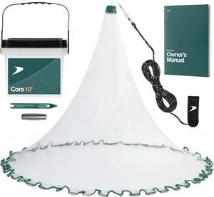 lot 111788 image: Best Fishers  Core  - American Pro Cast Net - 2026 Rebranded - SuperSink  4ft6ft8ft10ft12ft - 38 Mesh - Real Lead 1-lbsft Double Line - Premium Cast Nets for Fishing - Book & Utility Box