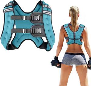 lot 111800 image: Weighted Vest for Women and Men 8 Lbs with Reflective Stripe and Double Adjustable Buckle Straps Weight Vests for Strength Training, Jogging, Cardio, Weight Loss