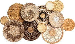 lot 111802 image: Laquedecraft Woven Basket Wall Decor, Set of 12, Classic