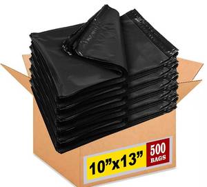 lot 211730 image: iMBAPrice Black Poly Mailers, 10 x 13 Inch I Self-Seal Shipping Bags, Waterproof, Tear-Resistant, For Clothing, Books, Paper Goods & E-Commerce