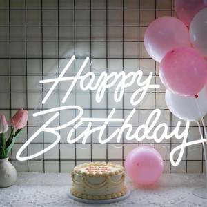 lot 211743 image: Happy Birthday Light Up Letters Neon Sign, 21.7x13.8in for Partay