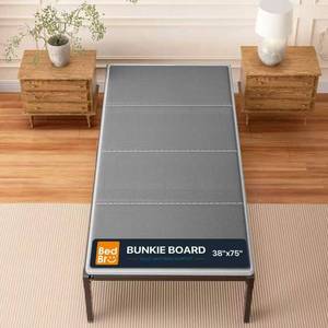 lot 211749 image: Twin Bunkie Board 10mm (38 x 75)   Grey Under Mattress Support, Anti-Sag & Noise-Free, Breathable Low Profile Bed Board for Metal Frame, Slatted Beds &Platform