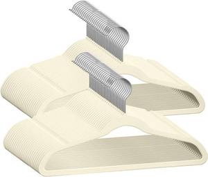 lot 211753 image: 50 Premium Kids Velvet Hangers - 14 Non-Slip Clothes Hangers for Kids & Preteens - Ultra Slim, Space-Saving, Strong & Durable Hangers with 360  Swivel Hook - Ivory