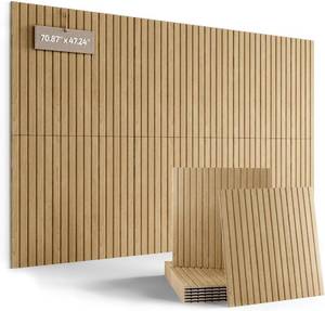 lot 311638 image: Retails for $120 6-Pack Large Felt Bulletin Board, Natural Oak Slat