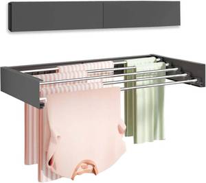 lot 311649 image: Wall Mounted Clothes Drying Rack 32, Foldable Wall Laundry Rack