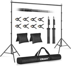 lot 411568 image: EMART Backdrop Stand 10x10FT Adjustable Back Drop Stand for Party Events
