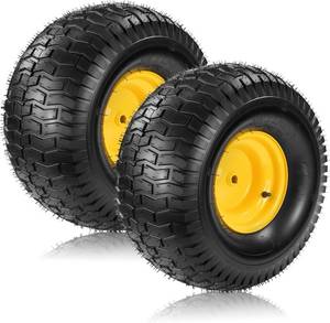 lot 411571 image: Retails for $160 2Pc 20x10-8 Tubeless Lawn Mower Tire and Wheel, Replacement for John Deere