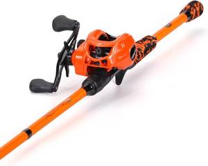 lot 411580 image: Sougayilang Baitcaster Combo, IM7 Graphite 2Pc Blank Rods,MMH Power,EVA Handle & Stainless Steel Guides 7.11 Gear Ratio, 18LB Drag for Bass, Walleye, Pike