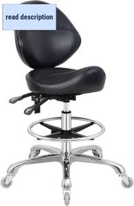 lot 311647 image: Retails for $179 Saddle Stool Chair with Wheels,Ergonomic Swivel Rolling Height Adjustable for Salon Beauty Clinic Dentist Tattoo Home Office