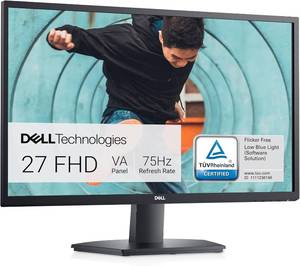lot 251702 image: Retails for $160 Dell SE2722HX Monitor - 27 inch FHD (1920 x 1080) 169 Ratio with Comfortview (TUV-Certified), 75Hz Refresh Rate, 16.7 Million Colors, Anti-Glare Screen with 3H Hardness - Black