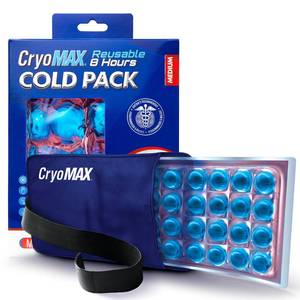 lot 59580 image: Cryo-Max Cold Pack, 8 Hour Reusable Cold Therapy Ice Pack for Elbows, Knees, Neck  More, Medium, 6 x 12 (1 Count) - Retail $13