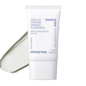 lot 59593 image: innisfree Daily Mineral UV Defense SPF 45  Tinted Korean Sunscreen with Zinc Oxide for Redness  Gentle, Hydrating and Lightweight  - Retail $22