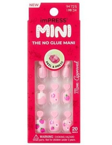 lot 59665 image: Kiss imPRESS Mini No Glue Mani Press On Nails 20 Count IMK34 - Retail $8