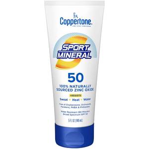 lot 59675 image: Coppertone Sport Mineral Sunscreen Lotion SPF 50, 5 FL OZ - Retail $15