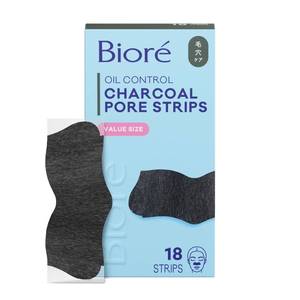 lot 59707 image: Biore Charcoal Deep Cleansing Nose Pore Strips, Blackhead Remover, (only8 ct) - Retail $18