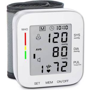 lot 59763 image: MMIZOO Wrist Blood Pressure Monitor BP Machine with Carrying Case White - Retail $21