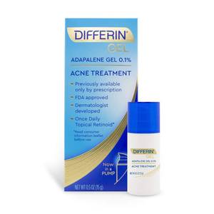 lot 59773 image: Differin Acne Retinoid Treatment Gel, 0.1% Adapalene, 15g Pump - Retail $13
