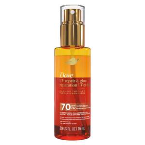 lot 59774 image: Dove Damage Therapy Serum  Oil UV Repair Hair Protection, 3.9 fl oz - Retail $10