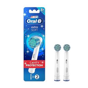 lot 59786 image: Oral-B Kids Extra Soft Replacement Brush Heads, 2 Count, Cavity Protection - Retail $19