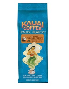 lot 23 image: Bundle of 4 Bags Coffee Ground Coffee - Coconut Caramel Crunch, 10 oz Bag Medium roast, Arabica Coffee, 10% Hawaiian with No Bitterness, Smooth, Rich, Nutty Caramel and Tropical Coconut