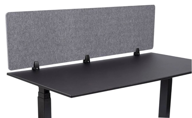 lot 12 image: Quality Ash Gray Acoustic Desk Panel 60 x 16 SUD-PET6016D-AG Retails $144