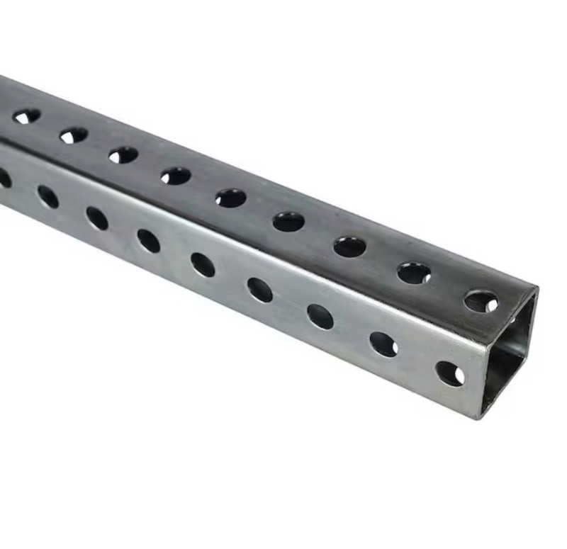 lot 118 image: 2 Pack 1-12 in. x 6 ft. - Perforated Steel Square Tube