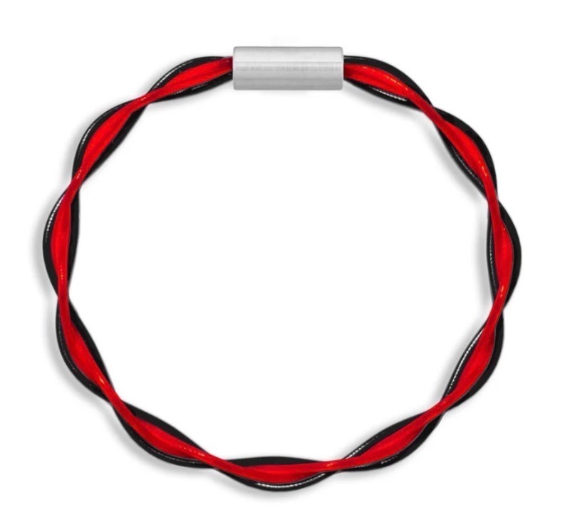 lot 125 image: Stringlet Brand Tennis String AC DC Twist Bracelets - 4pk