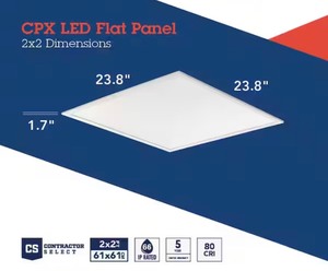 lot 97 image: CPX 2 ft. x 2 ft. Adjustable Lumens Integrated LED Panel Light with Switchable White Color Temperature - 1 piece