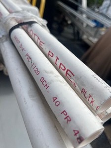 lot 143 image: Bundle or 3 Pieces Long PVC Pipe 34007 � PTC-120 SCH. 40 PR 8