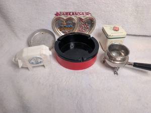 lot 1505 image: R B Rice Sausage Co Lot Ashtray Creamer Souvenir Items