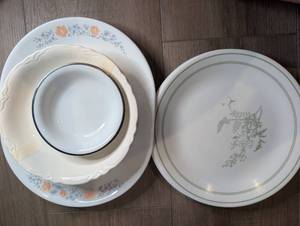 lot 2019 image: Noritake Silverdale 5594 Dinnerware Lot Corelle Orelle Plates Bowls