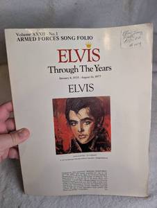 lot 3015 image: Armed Forces Song Folio Volume XXXIII No. 1 Elvis Through The Years 1977
