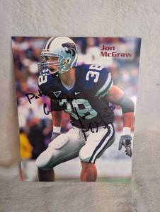lot 3024 image: Lot of 2 Signed Football Player Photos Jon McGraw  Will Shields