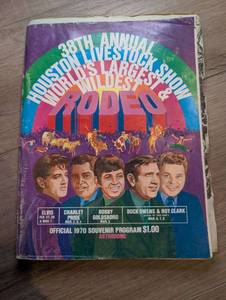 lot 3025 image: 38th Annual Houston Livestock Show and Rodeo Official 1970 Souvenir Program