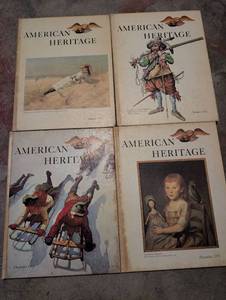 lot 3050 image: American Heritage Books 4 Issues August 1971 October 1971 December 1971 December 1972