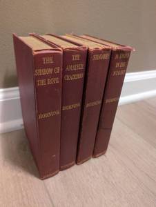 lot 3060 image: Hornung 4 Book Set Shadow of the Rope Amateur Cracksman Stingaree Thief in the Night
