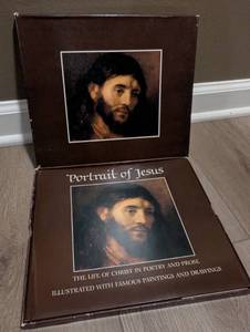 lot 3069 image: Portrait of Jesus The Life of Christ in Poetry and Prose Illustrated with Famous Paintings and Drawings