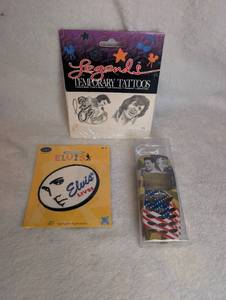 lot 5005 image: Legends Temporary Tattoos Elvis Presley 3-Piece Lot